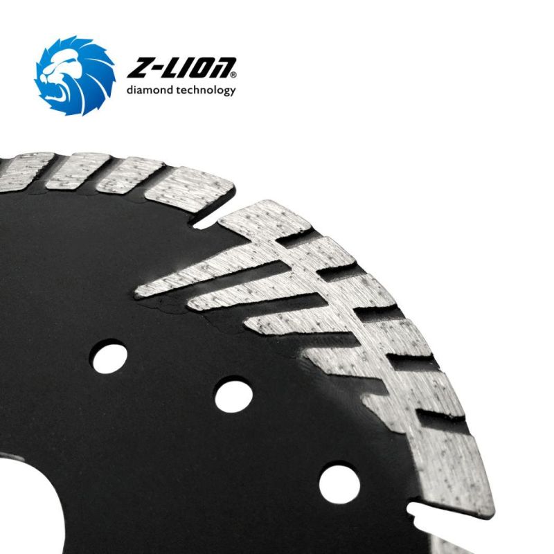 Diamond Turbo Cutting Disc with Triangle Protecting Teeth for Granite Concrete