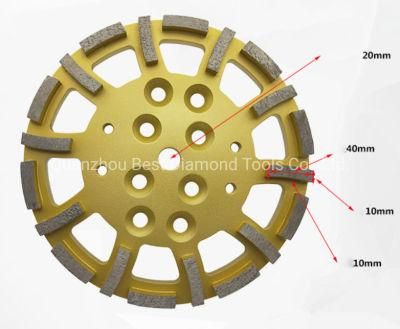 250mmx20t for Grinding Concrete Stones Floor Grinding Head Brazing Diamond Grinding Wheel