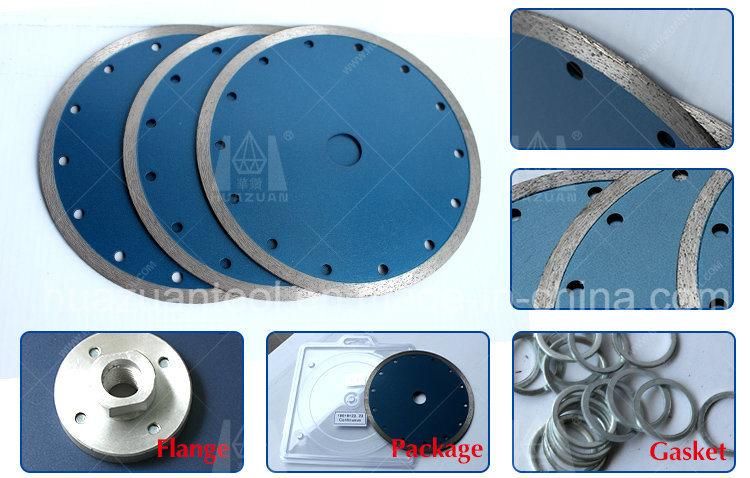 Hot Press Sintered Diamond Continuous Rim Cutter for Stone Ceramic Tile, 7" Granite Saw Blade