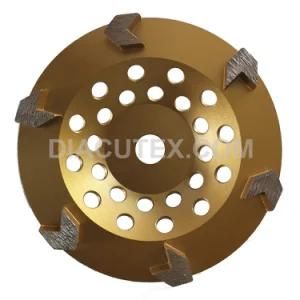 180mm 6-Seg V Segment Diamond Grinding Cup Disc for Concrete Floor