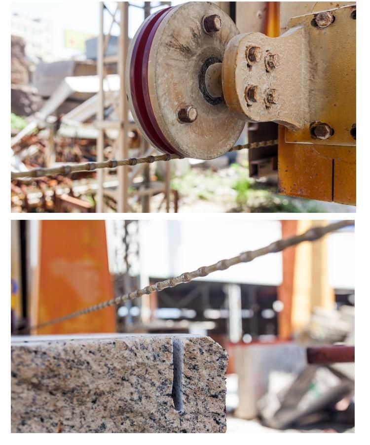 Stone Block and Slab Cutting Tools Vacuum Brazed Diamond Wire Saw for Stone Cutting