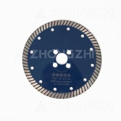 Diamond Saw Blade with Narrow Continuous Turbo Rim