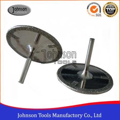 75mm Continuous Rim Electroplated Saw Blade with Shank and Protection Teeth for Cutting Polyester Resin, Calcium Carbonat and Fibre Glass