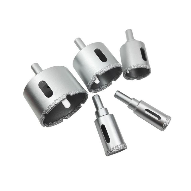 Vacuum Brazed Diamond Core Bits with Round Shank, Dry or Wet Drilling Bits