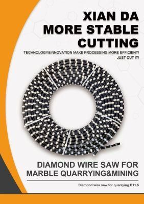 Diamond Wire Rubber Coated for Marble Quarry