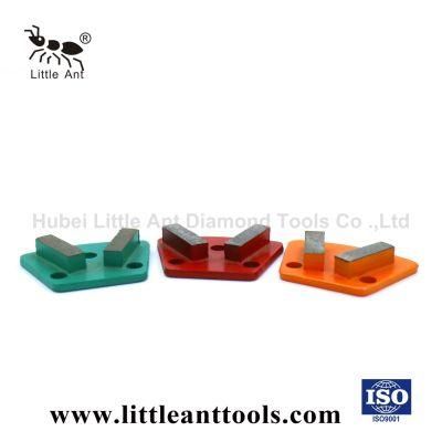Double Segments Wheel Trapezoid Diamond Grinding Plate for Concrete
