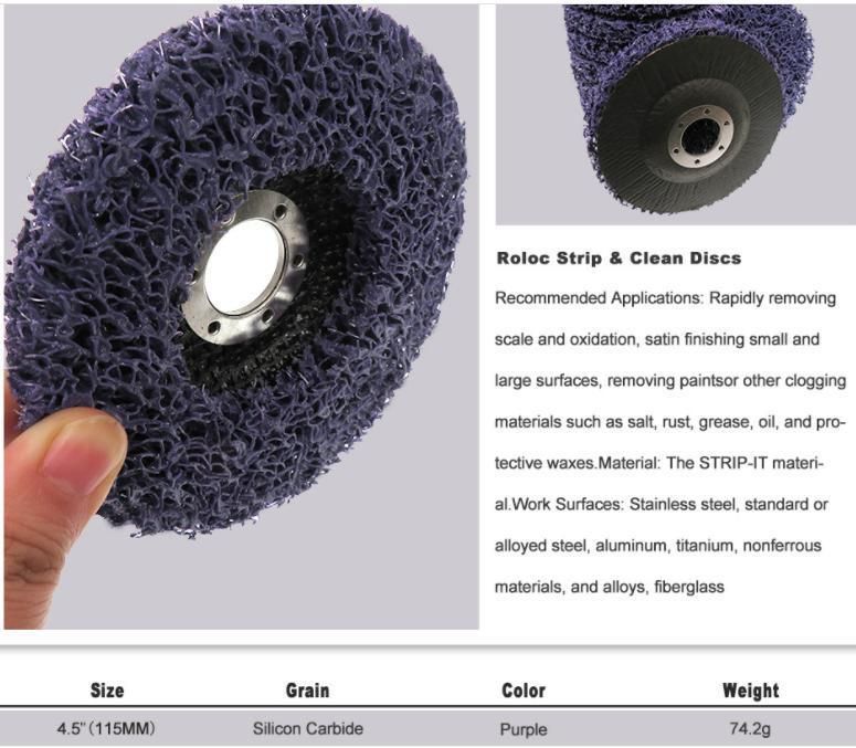 Silicon Carbide Clean Discs Grinding Wheel for Remove Salt, Rust, Grease