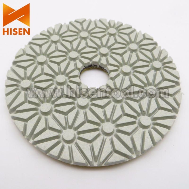 100mm 3 Steps Diamond Wet Polishing Pads for Granite, Terrazzo Stone