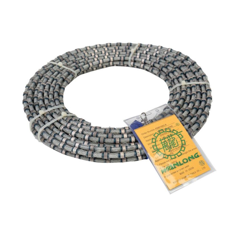 Stone Block and Slab Cutting Tools Vacuum Brazed Diamond Wire Saw for Stone Cutting