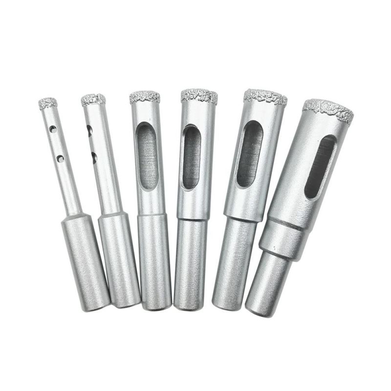 Vacuum Brazed Diamond Core Bits with Round Shank, Dry or Wet Drilling Bits