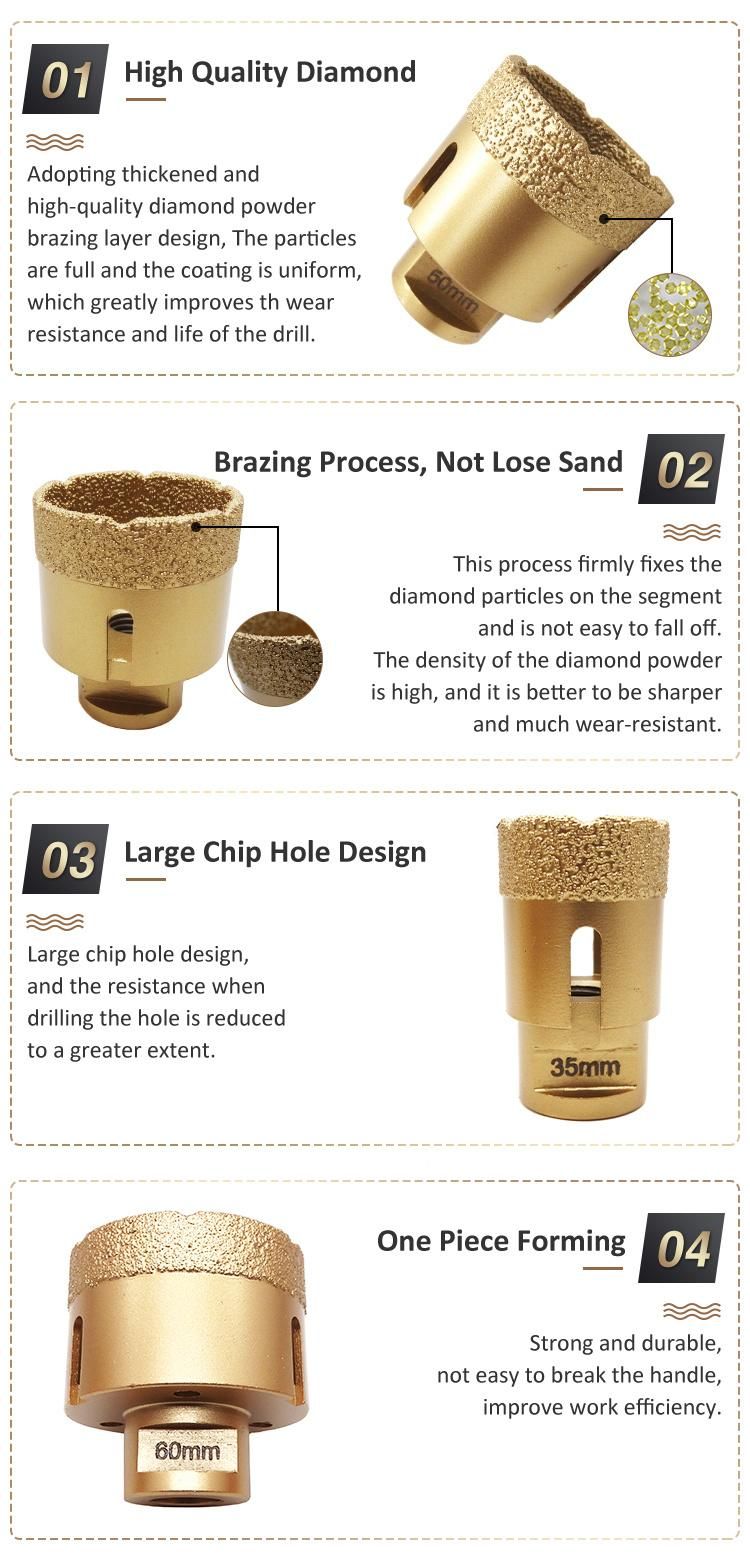M14 Diamond Core Drill Bit Braze Diamond Drill Bit